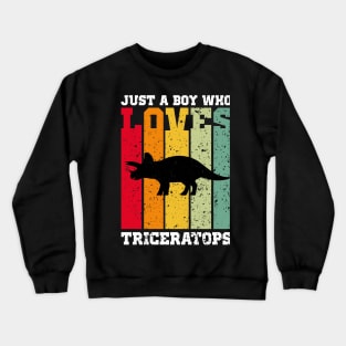 just a boy who loves triceratops Crewneck Sweatshirt